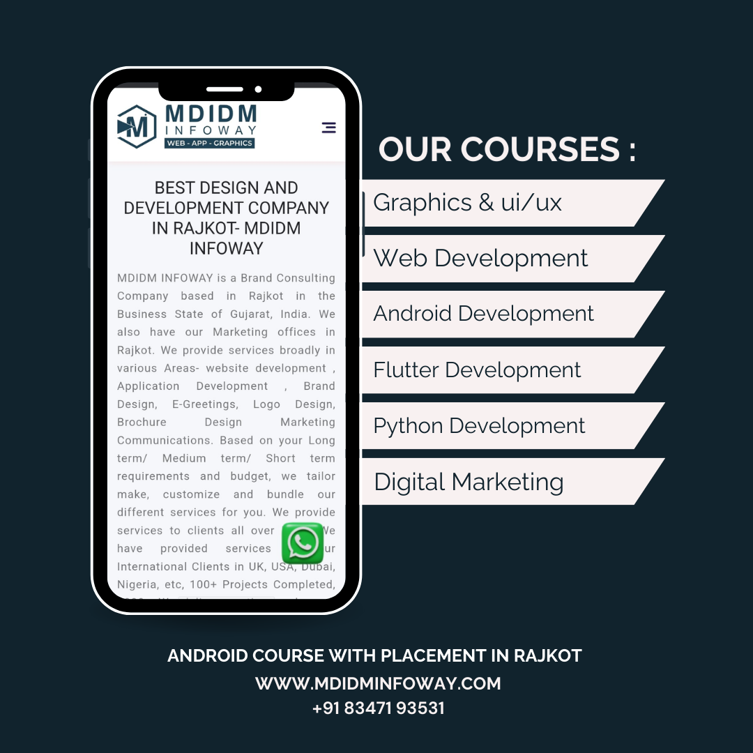 Android Course with placement in Rajkot